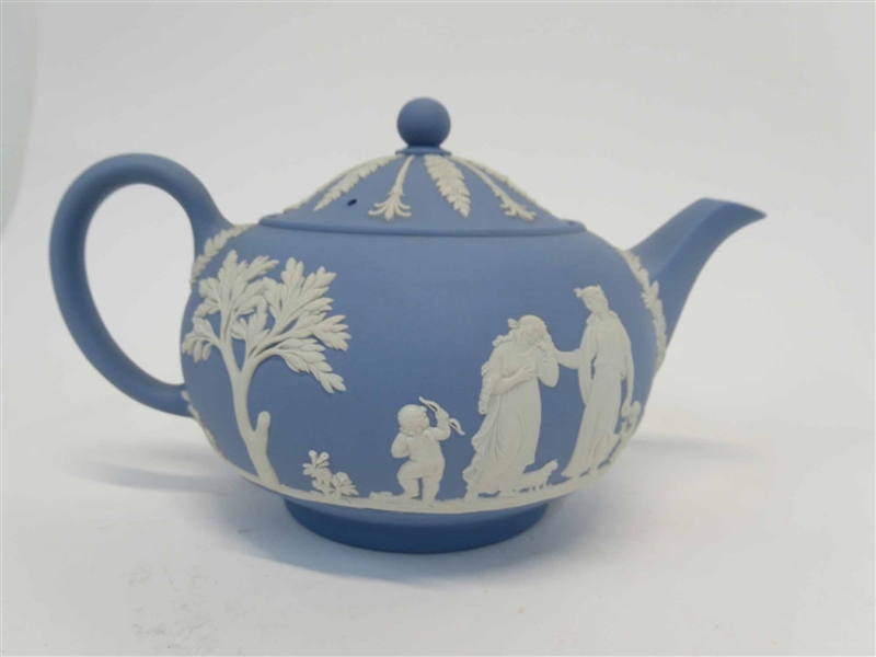 Wedgwood Jasperware Light Blue Teapot