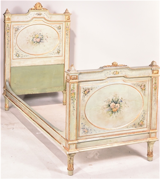 Louis XVI-Style Painted Bedstead