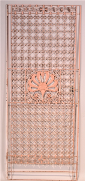Painted Wrought-Iron Architectural Garden Gate