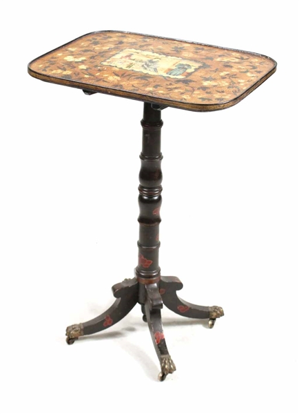 Chinese Export Regency Painted Tilt Top Table