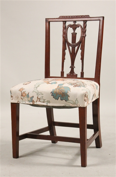 Federal Sheraton Carved Mahogany Side Chair