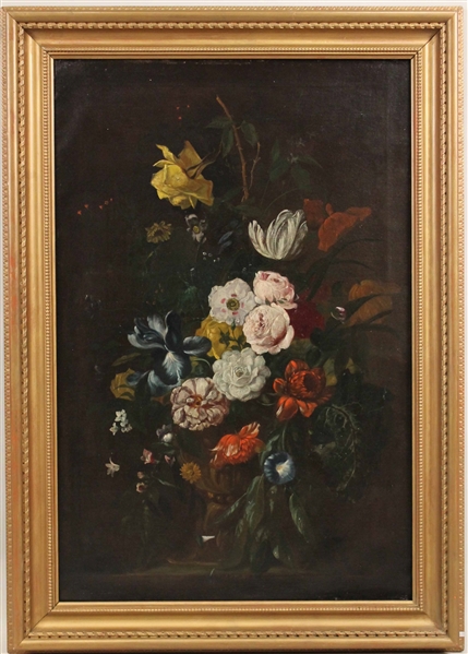 Oil on Canvas Floral Still Life Francis X Pierler
