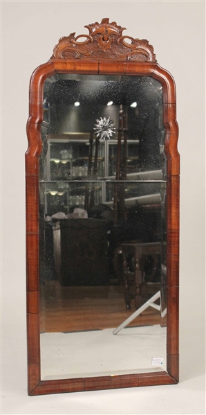 Queen Anne Carved Walnut Mirror