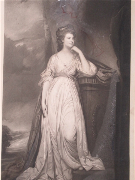 Print of Young Maiden in White Dress