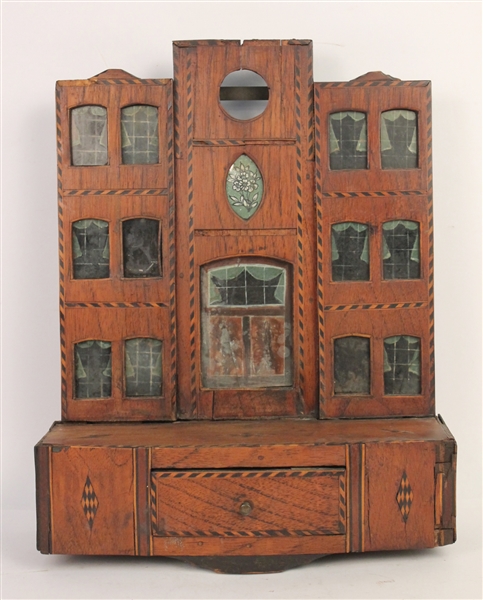 Regency Inlaid and Painted Watch Hutch