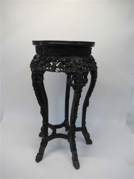 Carved Chinese Hardwood Stand
