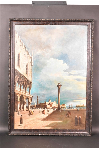 Oil on Canvas, Piazza San Marco, A. Belardinelli