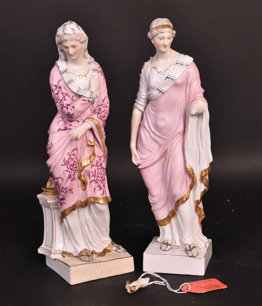 Pair of Meissen Porcelain Female Figures