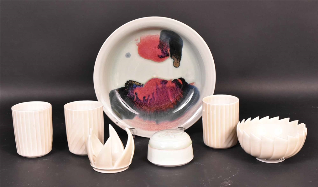 Group of Cliff Lee Celadon Porcelain Vessels
