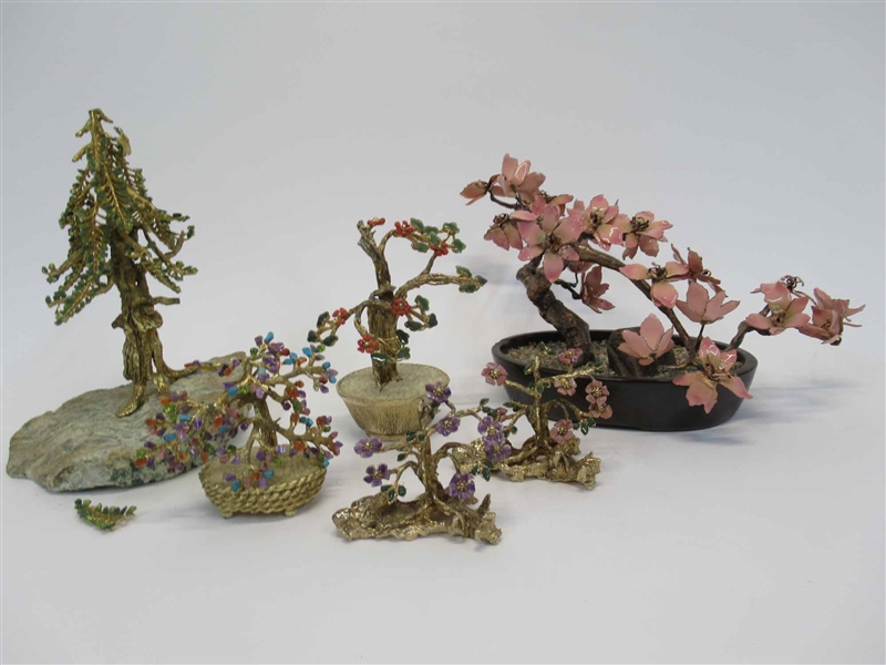 Group of Assorted Enamel Trees