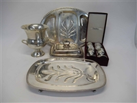 Two Silver Plated Well and Tree Platters