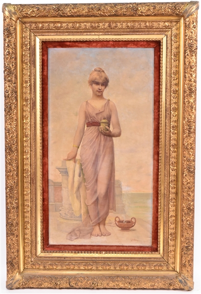 Oil on Canvas, J H Fry, Woman
