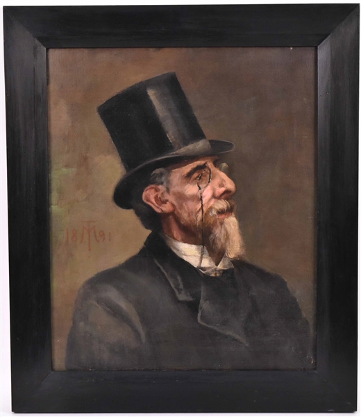 Oil on Canvas, Portrait of a Man, Meta P.W Turner