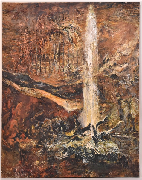 Oil on Canvas, "The Fountain," Therese Oulton