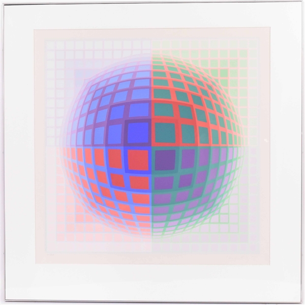 Lithograph, Op Art, Victor Vasarely