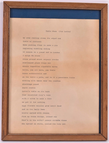 Framed Poem by Patty Oldenburg Mucha