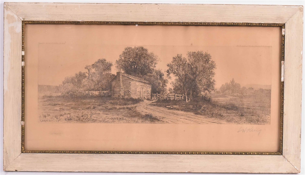 Print of Log Cabin, L.H. King