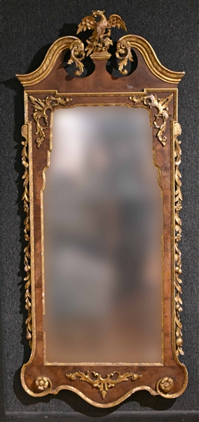 George III Parcel-Gilt Mahogany Mirror