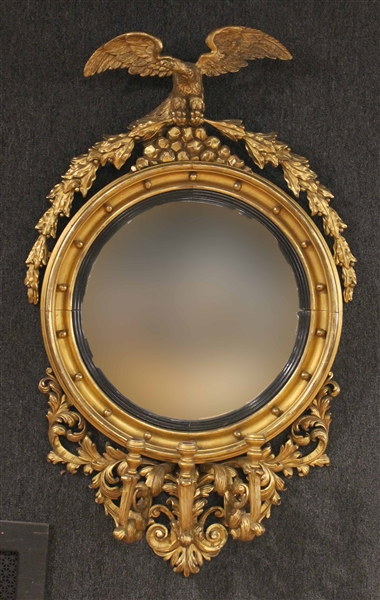 Neoclassical Giltwood Girandole Mirror