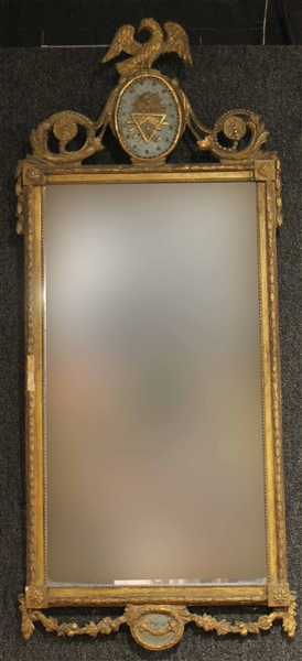Neoclassical Painted and Giltwood Pier Mirror