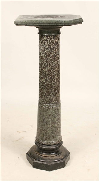 Green Marble Columnar Pedestal