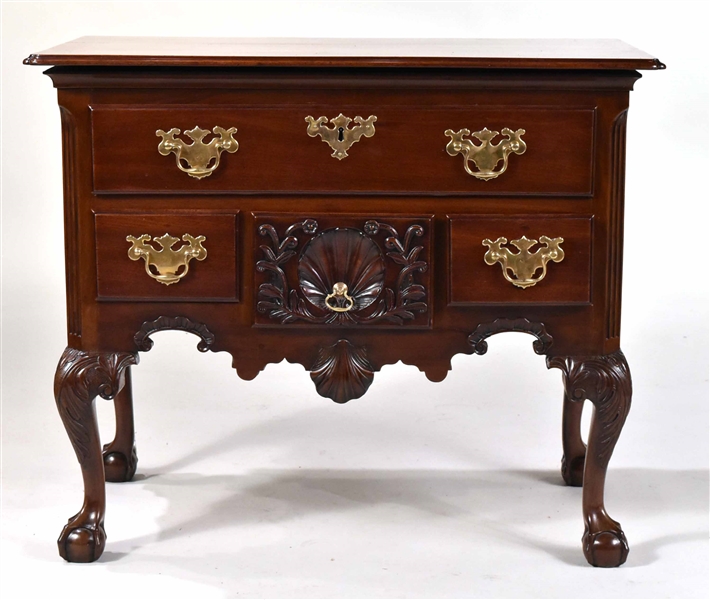 Chippendale Carved Mahogany Dressing Table