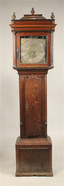 George I Oak Tall Case Clock