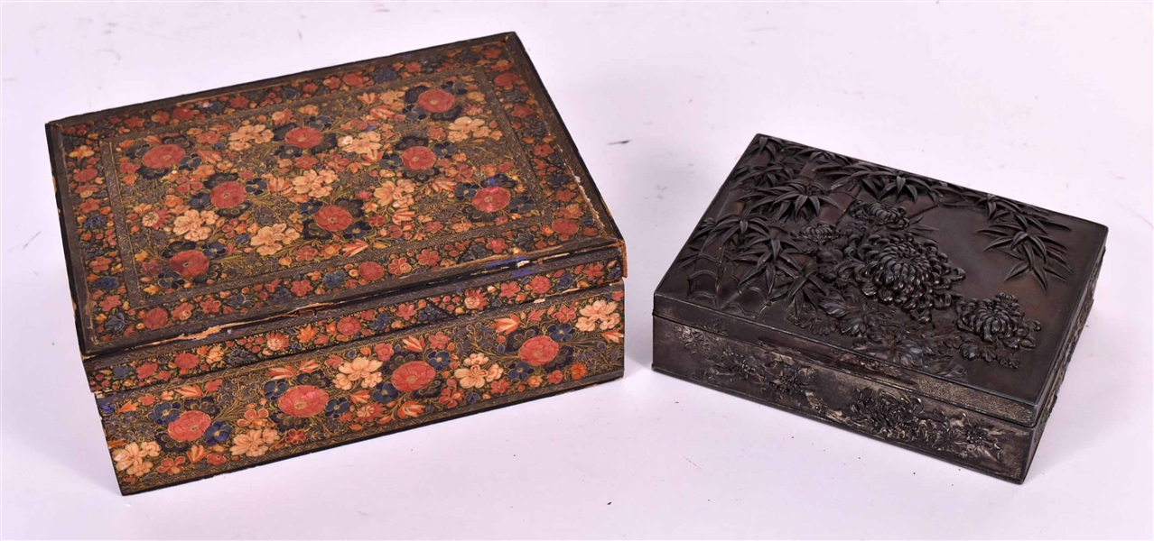 Japanese Patinated Bronze Box