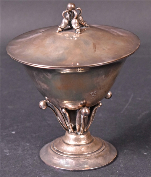 George Jensen Sterling Covered Footed Compote