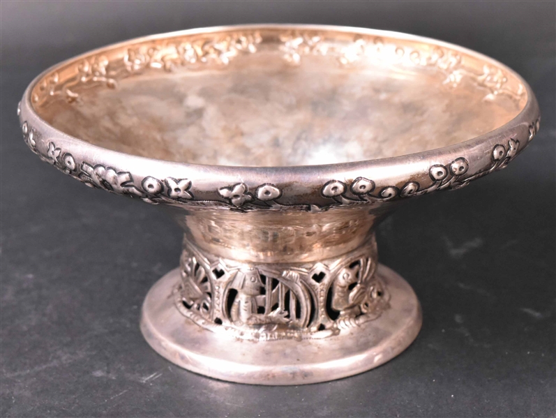 Norwegian Thune Sterling Pierced and Footed Tazza