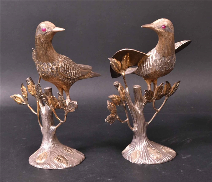 Pair of Tane Mexican Sterling Silver Birds