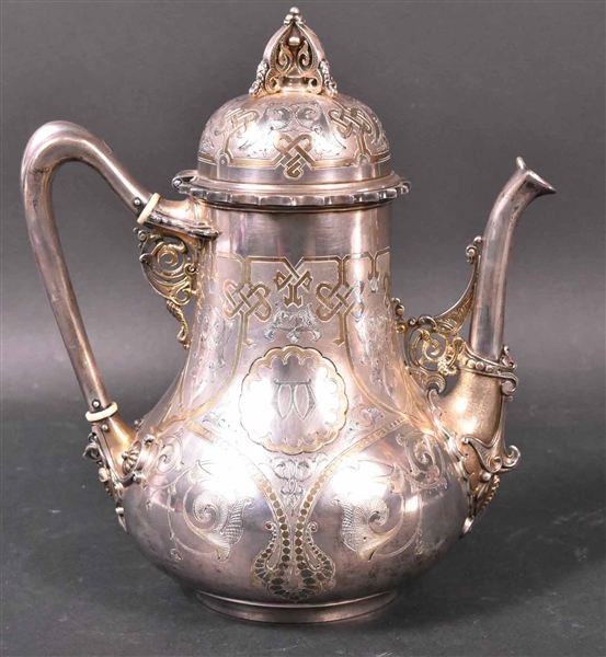 Tiffany Sterling "Mooresque" Pattern Coffee Pot