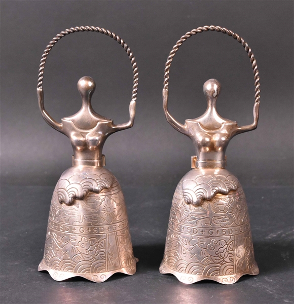 Two Sterling Silver Salvador Dali Table Bells