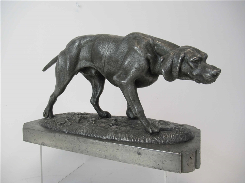 Pewter Statue of Hound Dog