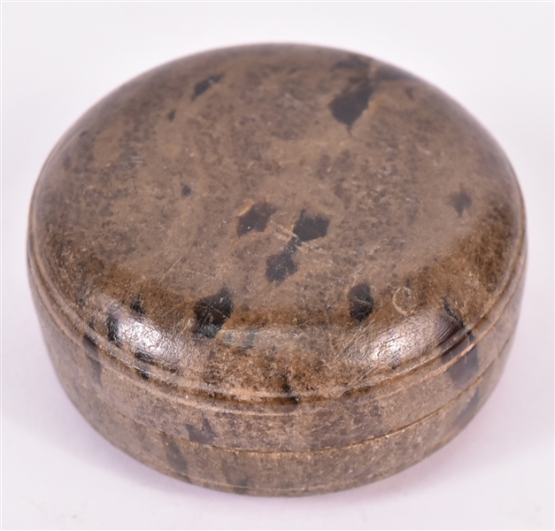Chinese Soapstone Circular Seal Box