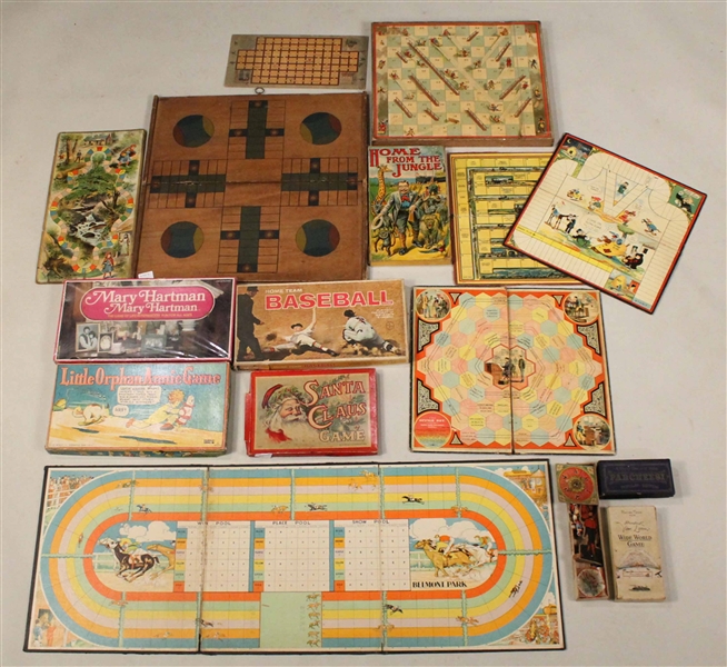 Group of Vintage Board Games and Boards