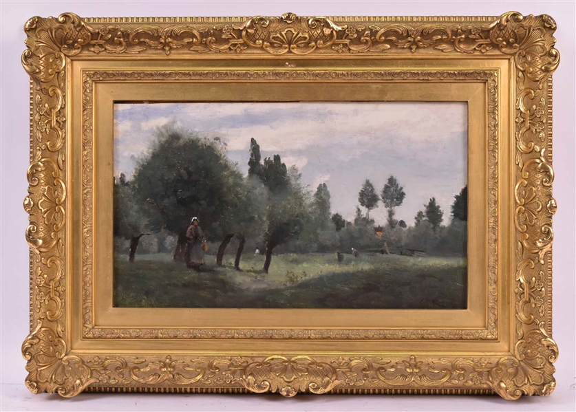 Oil on Canvas on Panel, Jean-Baptiste Corot