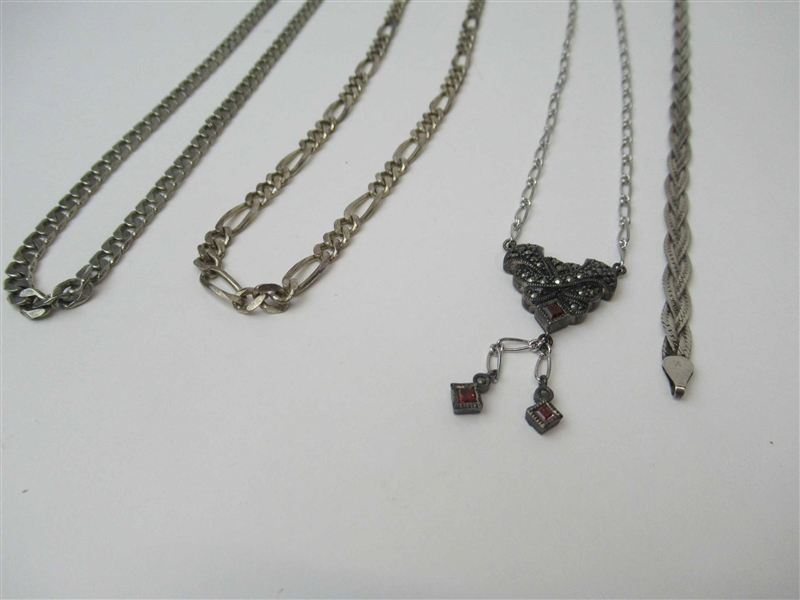 Sterling Silver Necklaces and Bracelet 