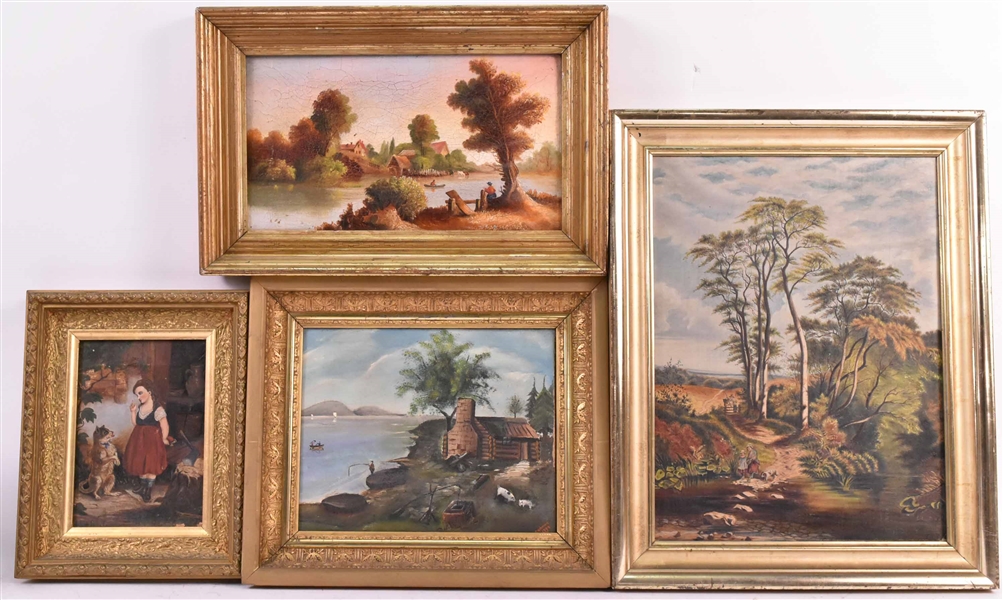 Three Oil on Canvas Paintings
