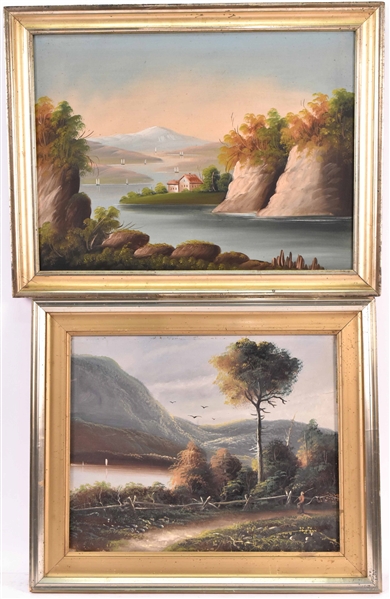 Two Oil on Canvas Landscape Paintings