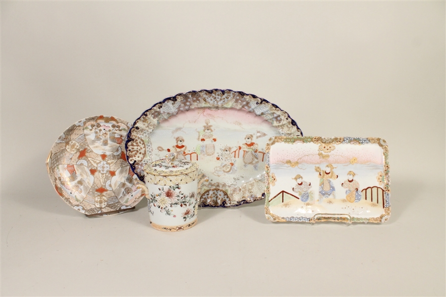 Four Japanese Porcelain Articles
