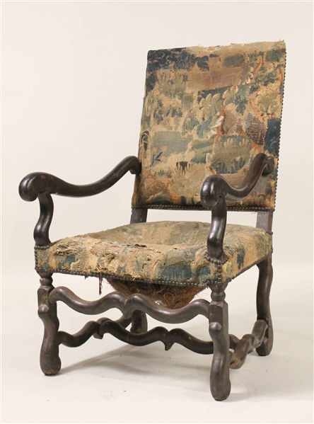 Louis XIV Walnut Os De Mouton Chair