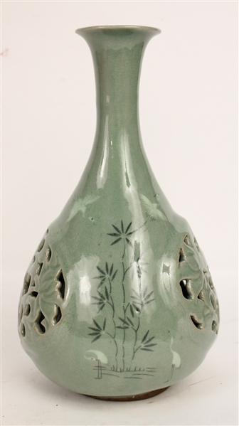 Asian Green Celadon Vase