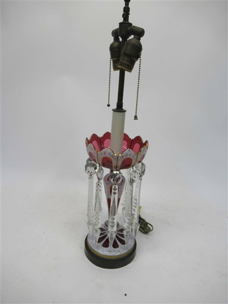 Red Cut-to-Clear Lamp with Lustre