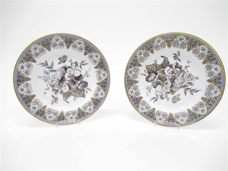 Two Wedgwood Pearl Morsque Dishes