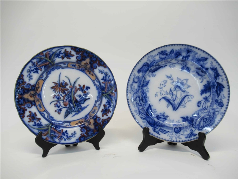 Two Wedgwood Pearl Dinner Plates