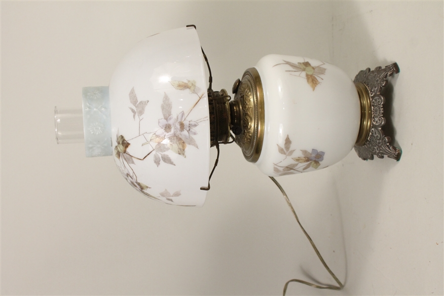 Brass Mounted Porcelain Fluid Lamp