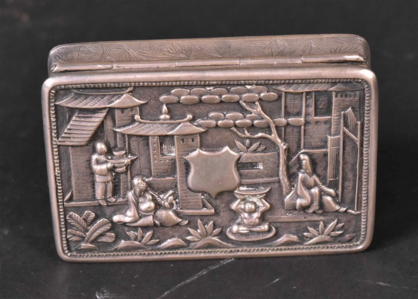 Chinese Export Silver Snuff Box