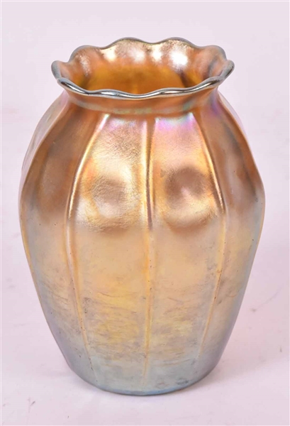 L.C. Tiffany Yellow Favrile Glass Vase