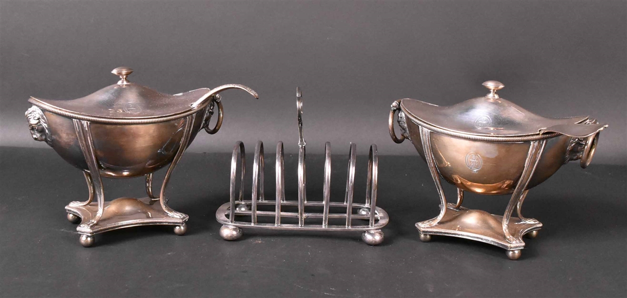 Two Silver Plated Footed Sauce Boats
